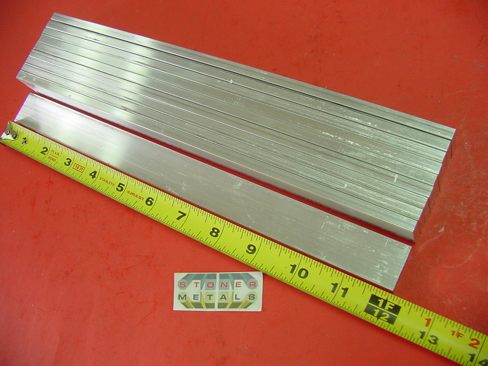 10 pieces 1/4″ X 1″ ALUMINUM 6061 T6511 SOLID FLAT BAR 12″ long Extruded Stock