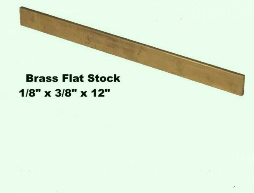 Brass Flat Stock 1/8″ x 3/8″ x 1′ (12″ Length) 360 Solid Rectangle Strip