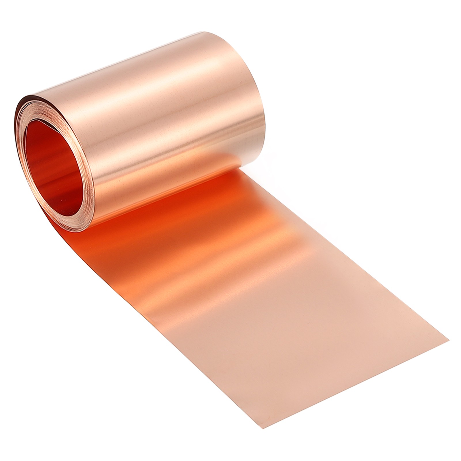Pure Copper Sheet Roll, 0.15mm 19Ga Thick T2 15Ft x 2in Copper Strip for Craft