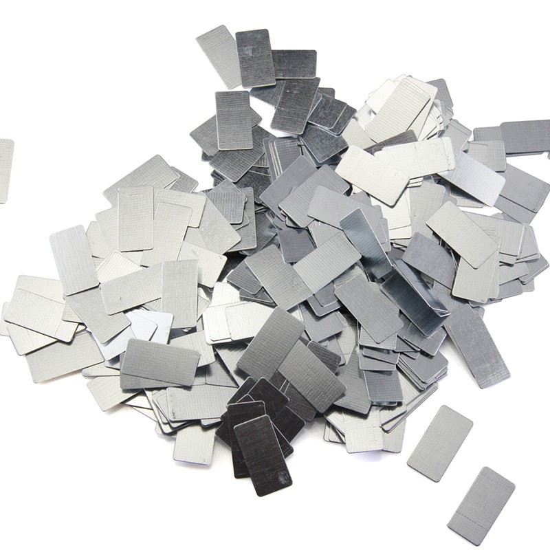 200PCS Galvanized Iron Sheet Plate Zinc Plated Metal DIY Craft 20*10*0.3mm Kits