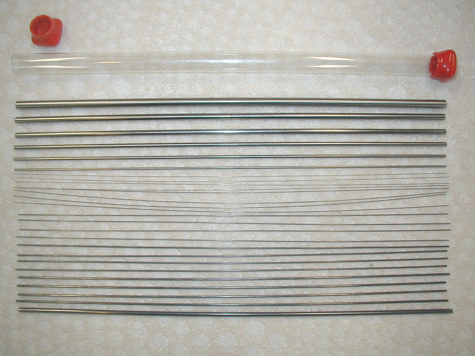 Drill Rod and Music Wire, Small Sizes, 27 Piece Assortment, Tool Steel, Spring