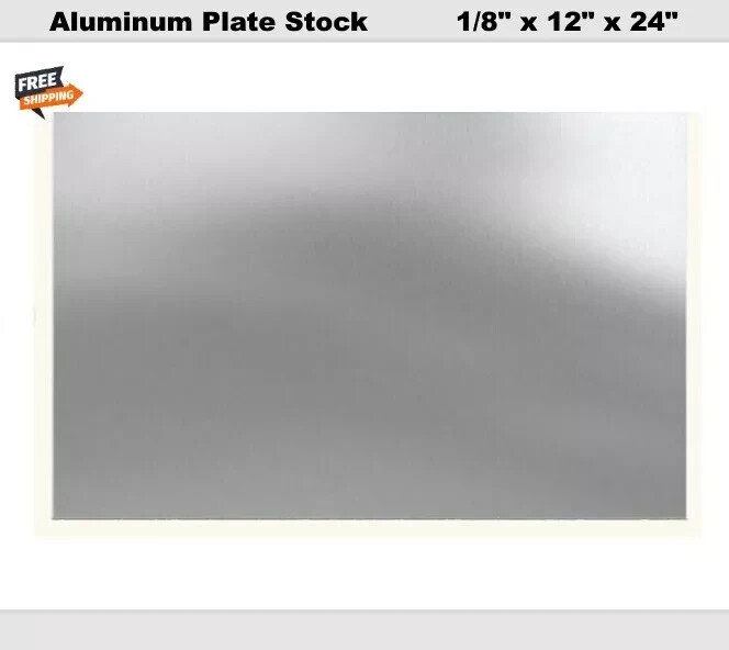 1/8″ Thick Aluminum Plate Stock 12″ x 24″ 3003 Alloy Mill Finish Sheet