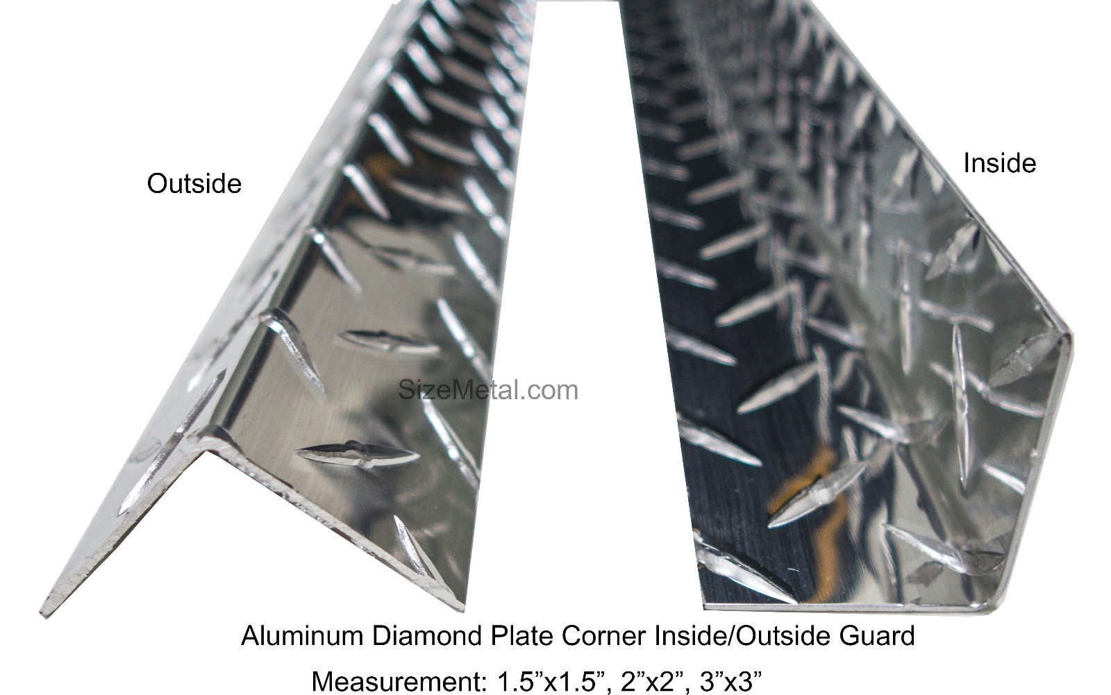 0.063″ 4ft Aluminum Diamond Plate OUTSIDE Corner Guard 3003 H22 – 1.5″x1.5″x48″