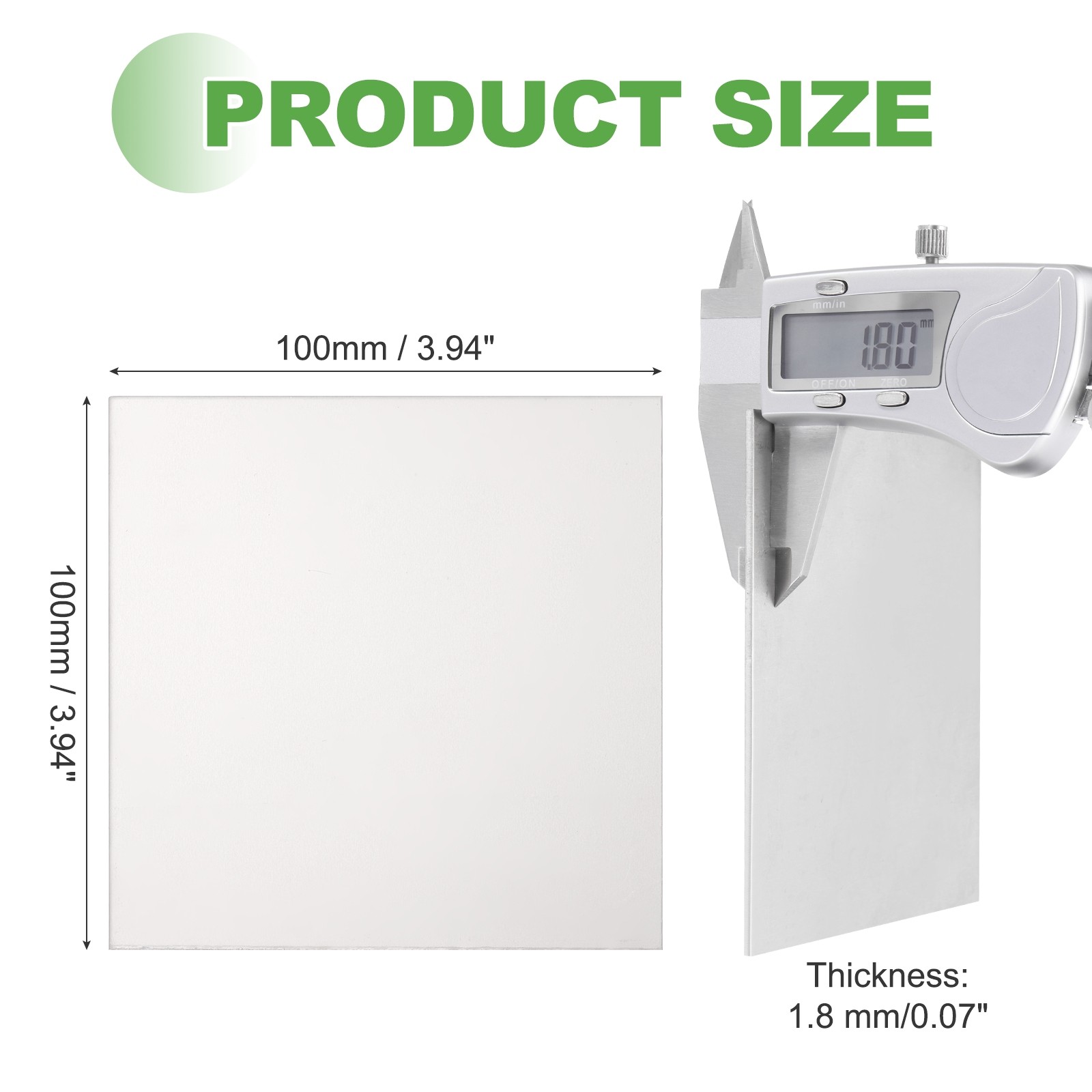 Pure Grade TA1 Titanium Plate Sheet, 100x100x1.8mm Titanium Metal Sheet