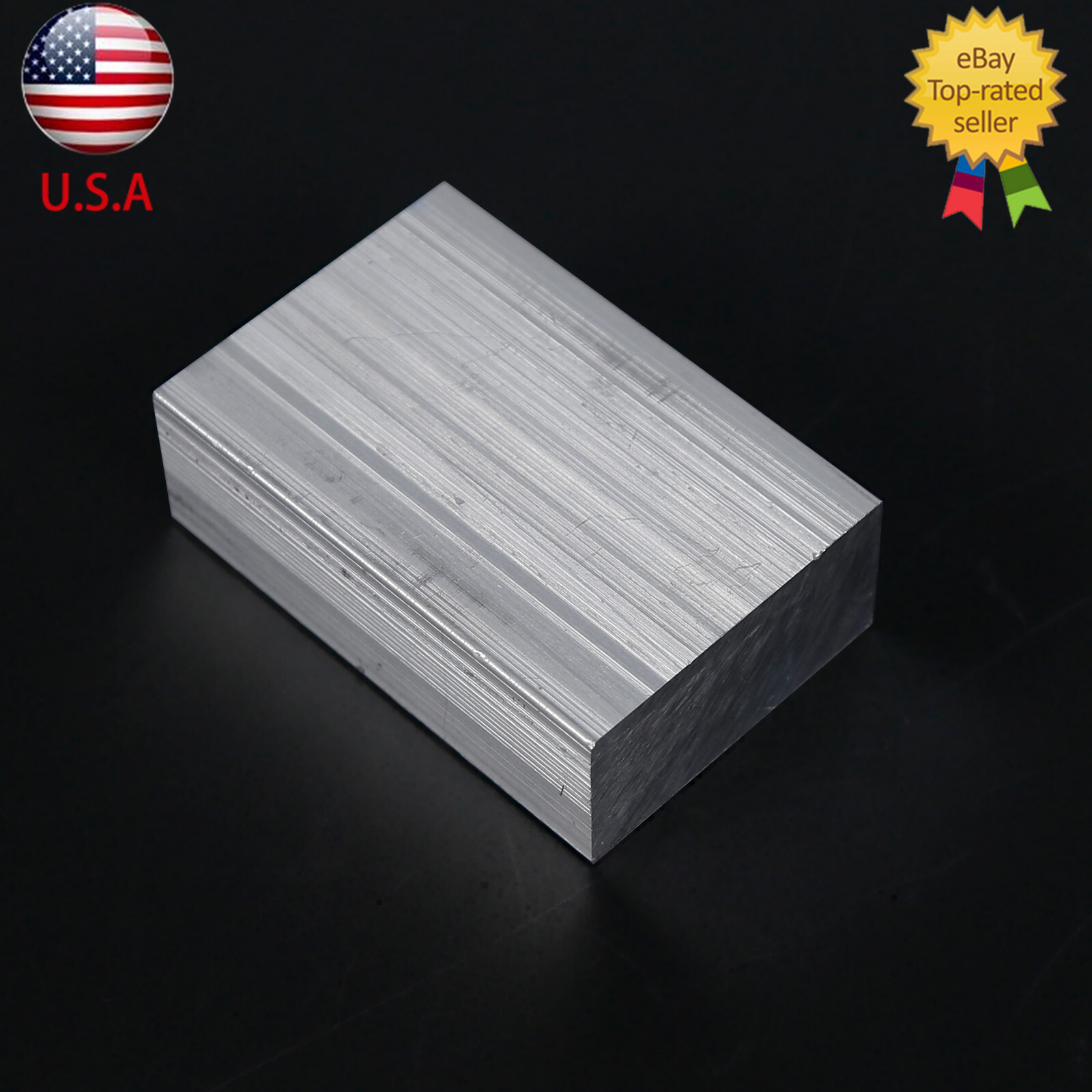Metal T6061 Aluminum Flat Plate Sheet Stock Length 75mm Width 50mm Thick 25mm