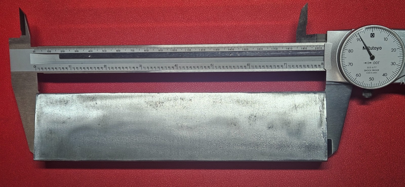 Cold Rolled Steel Block 7.99″ L, 1.895″ W, 0.995″ Thick, 4 Lb. 3.9 oz
