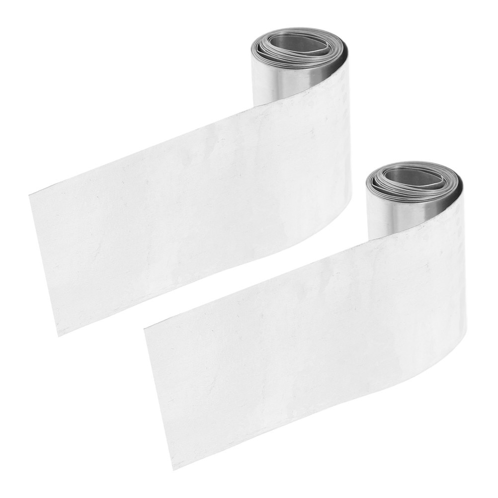 2 Rolls Pure Zinc Anode Plates – Zinc Electrode Strips for Home DIY Science