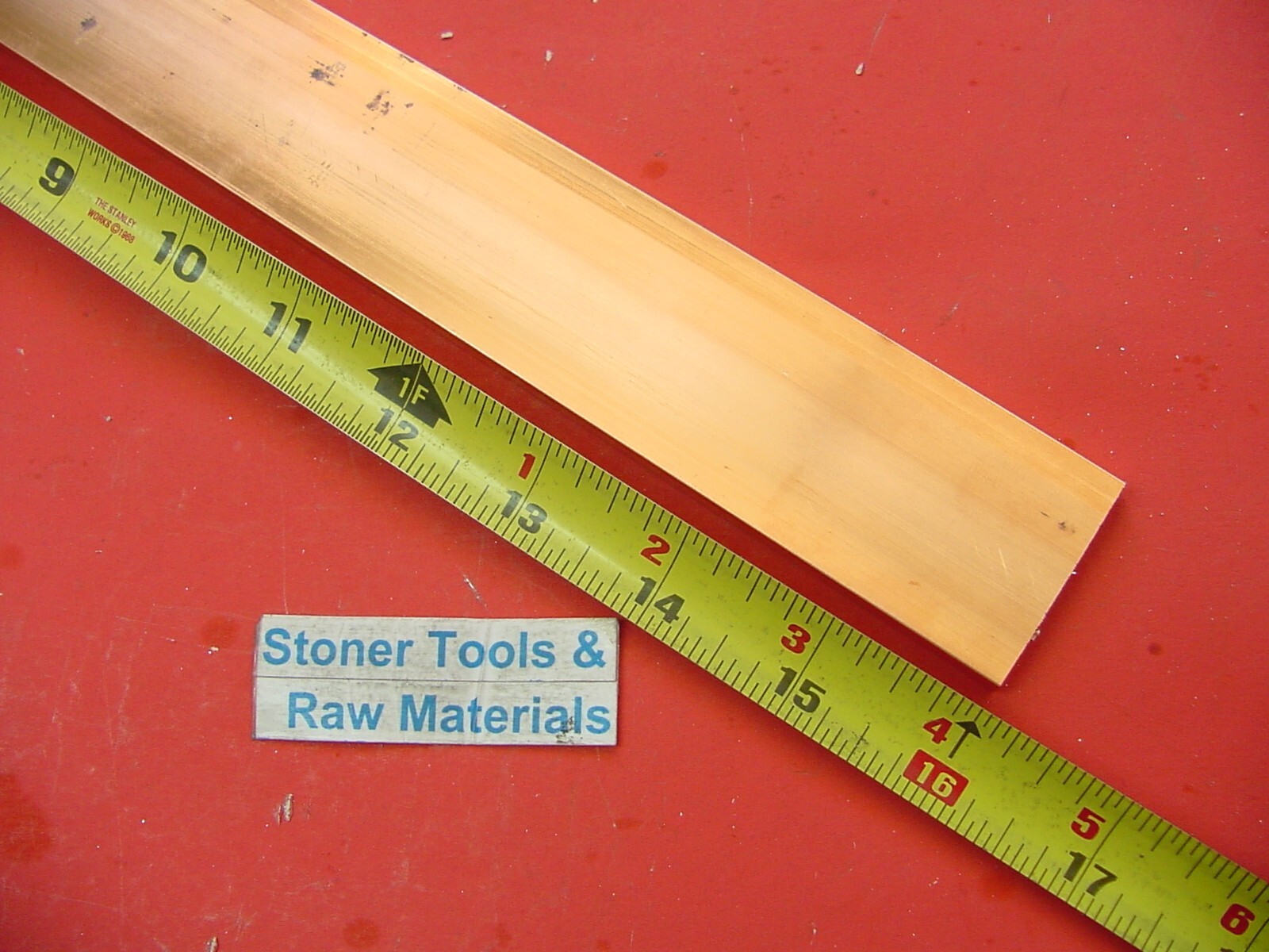 3/8″x 2″ C110 COPPER BAR 16″ long Solid Flat .375″ Bus Bar Stock H02 Cut New