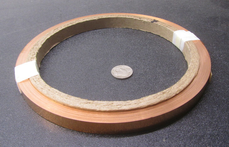 110 Copper Foil Soft Temper .007″ Thick x 1/2″ Wide x 100 Foot Length