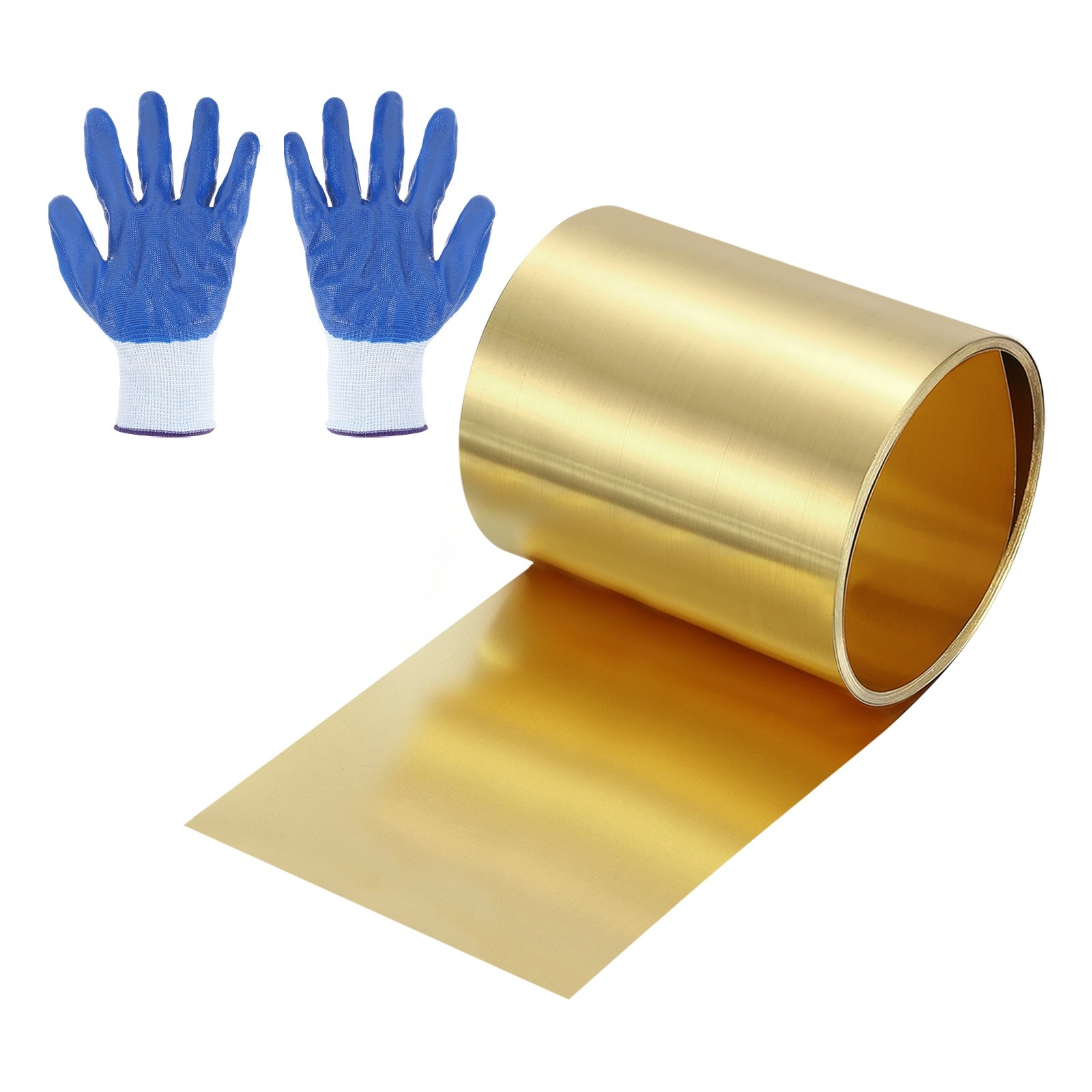 Brass Sheet Roll, 0.0008 x 1.57 x 39.4 Inch H62 Thin Brass Foil Strip Plate Shim
