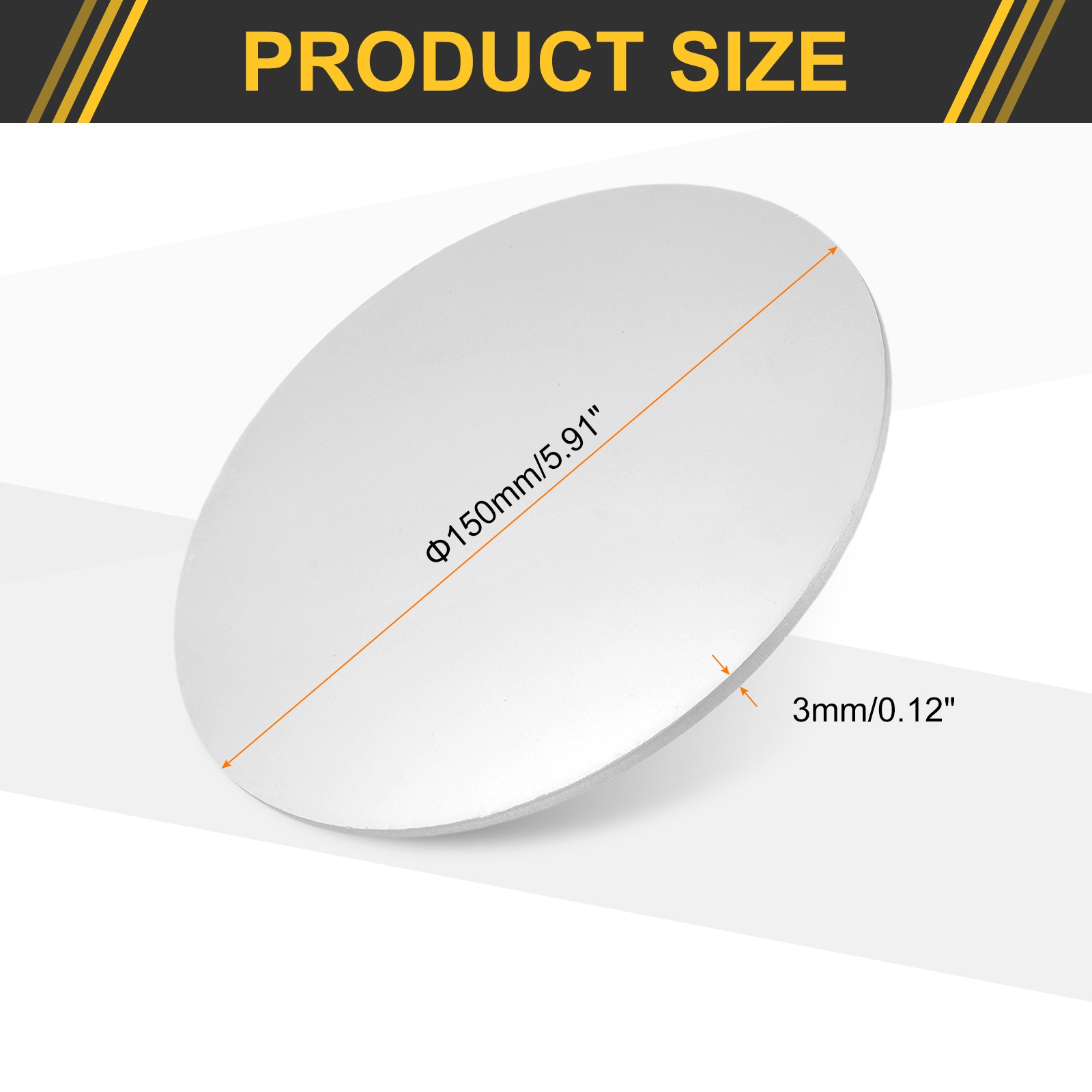 Aluminum Disc 6″(150mm) Dia 0.12″(3mm) Thick Round 6061 Aluminum Sheets