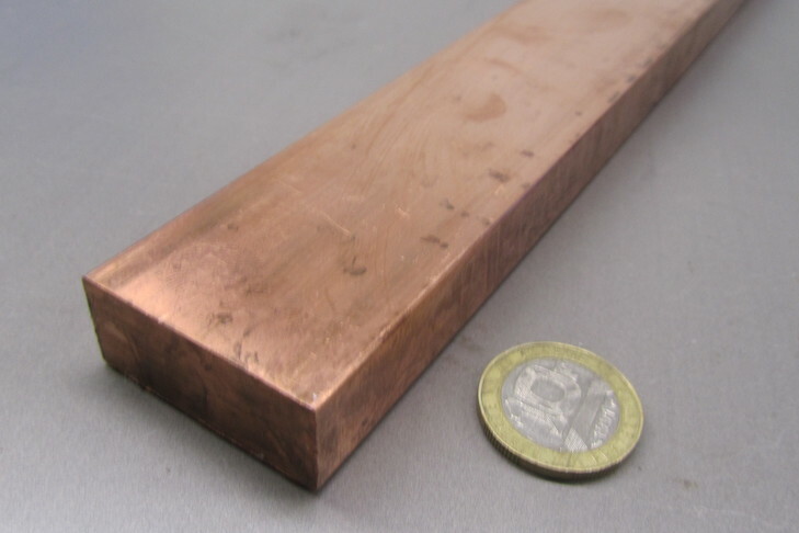 182 Copper Bar 5/8″ Thick x 1 1/2″ Wide x 3 Foot Length