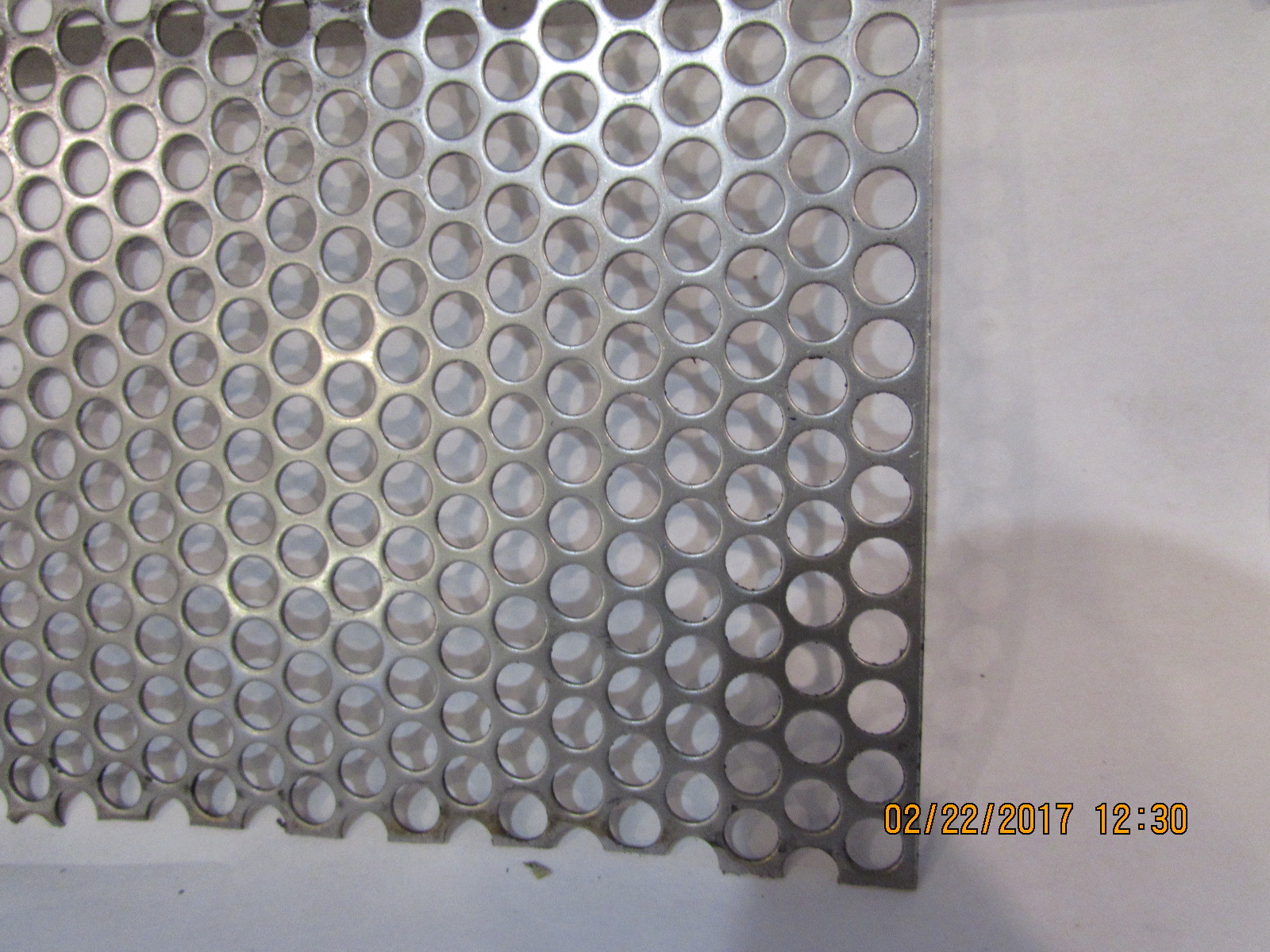 –1/4″ HOLES 304 STAINLESS STEEL– 20 GAUGE 10″ X 11-3/8–