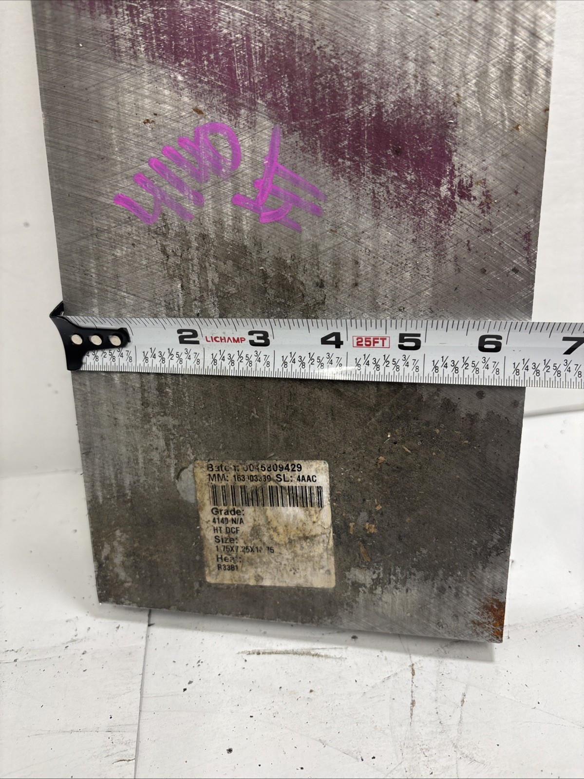 Flat Stock,Steel,4140 1-3/4” Thick.. 6-1/4” X 13-1/4”