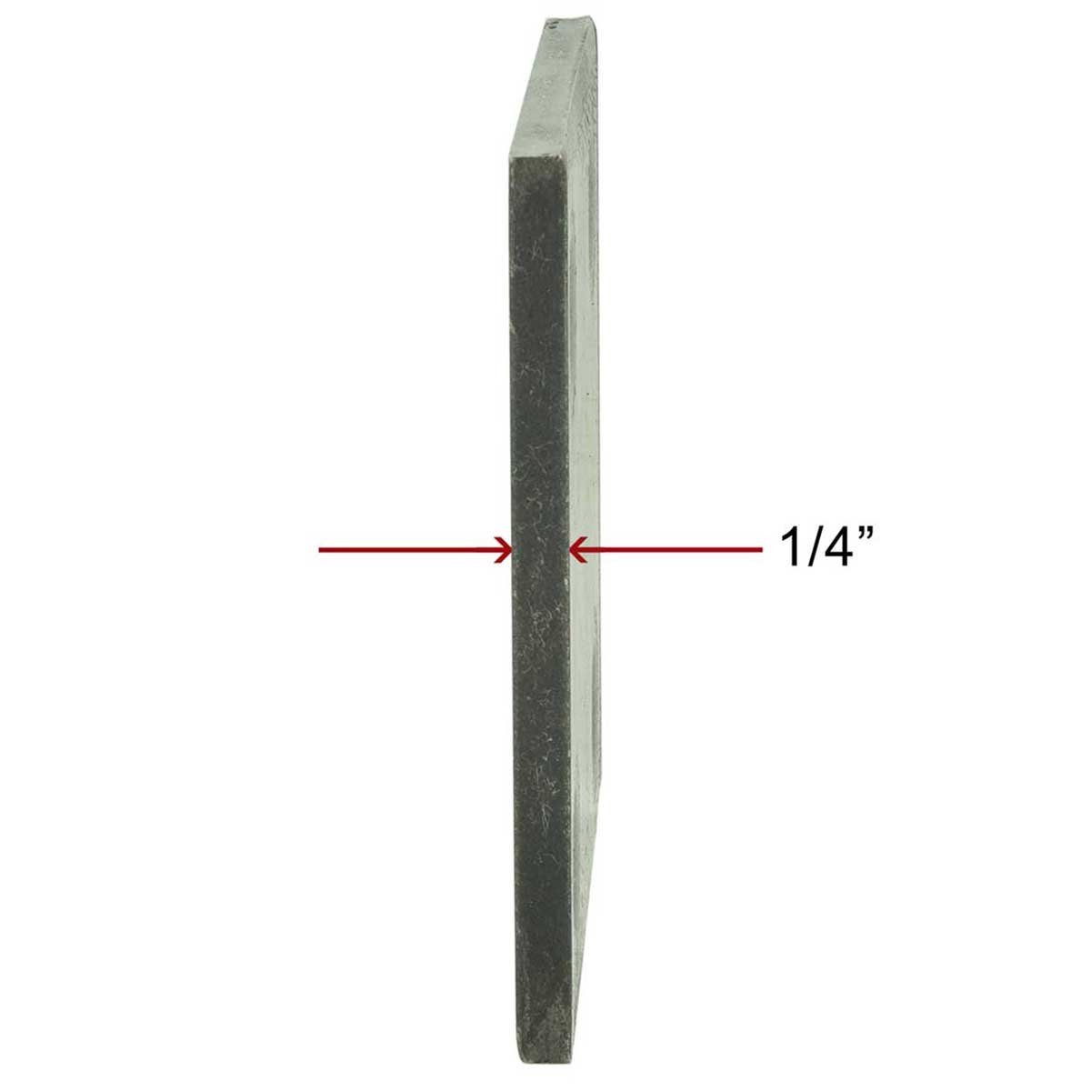 6 x 6 x 1/4 Inch A36 Steel Base Plate with 4 Holes for 1/2 Inch Bolts