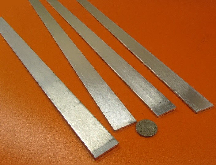 6061 T6 Aluminum Bar, 3/32″ (.093″) Thick x 1.0″ Wide x 36″ Length, 4 Units