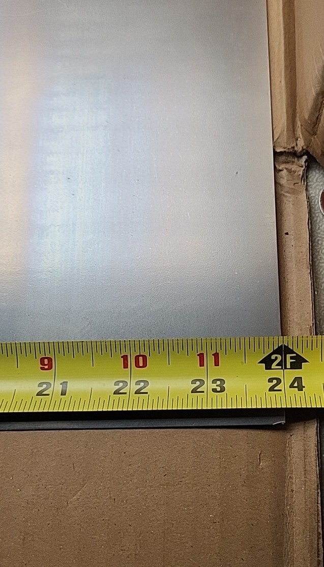 Blue Tempered+Hardened Spring Steel 1075 Scaleless .025″Thick x 4.375 W x 24″ L
