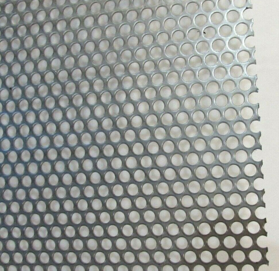 1/4″ HOLES–16 GA.-(0598)-304 STAINLESS PERFORATED SHEET- 11″ X 12″