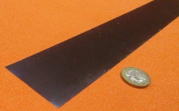 1095 Hard Blue Tempered Spring Steel Shim .050″ Thick x 2.00″ Width x 300″ Long