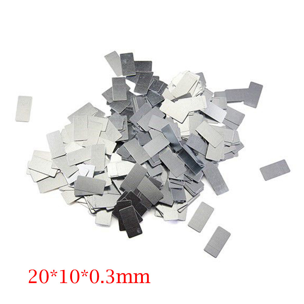 100PCS Galvanized Iron Sheet Plate Zinc Plated Metal DIY Craft 20*10*0.3mm Kits