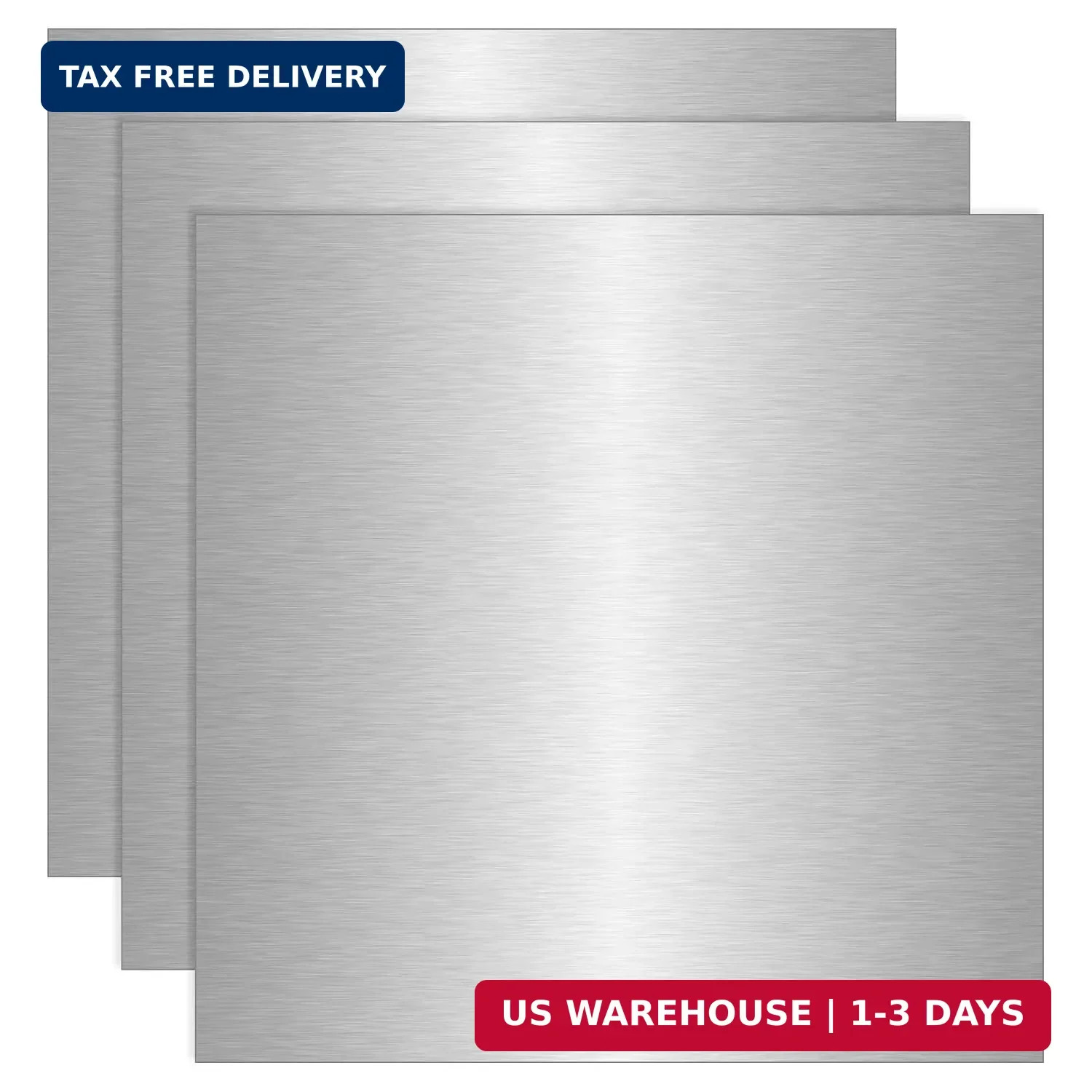 3-Pack 6061-T6 Aluminum Sheet Plate 12″ x 12″ x 1/16″ Flat Plain Metal Panel