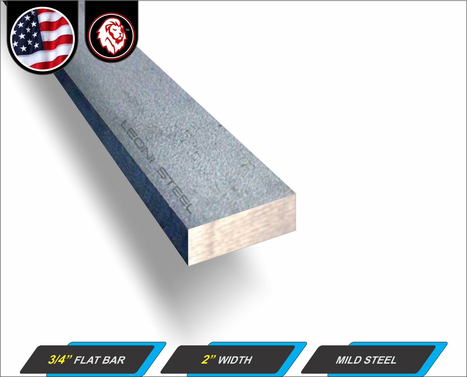 3/4″ x 2″ Metal Flat Bar – Mild Steel – Metal Stock – 72″ Long (6-ft)