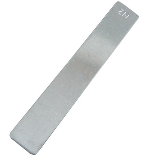 Ajax Scientific EL160-0008 Zinc Electrode Strip, 100mm Length x 19mm Width