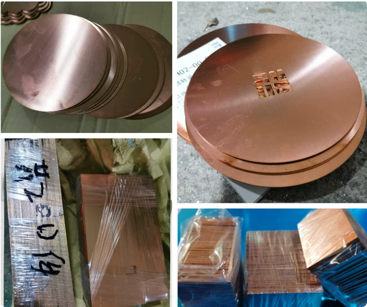 T2 Copper Disc Red Copper Sheet Diameter 500mm Thickness 3.0mm * 1Pc