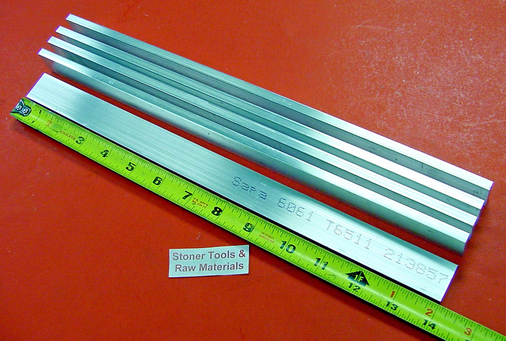 5 pieces 1/4″ X 1″ ALUMINUM 6061 T6511 SOLID FLAT BAR 14″ long New Mill Stock