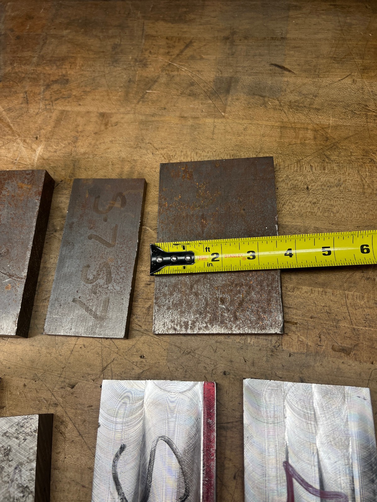 S7 Tool Steel flat bar stock lot various size cut offs 35 lbs