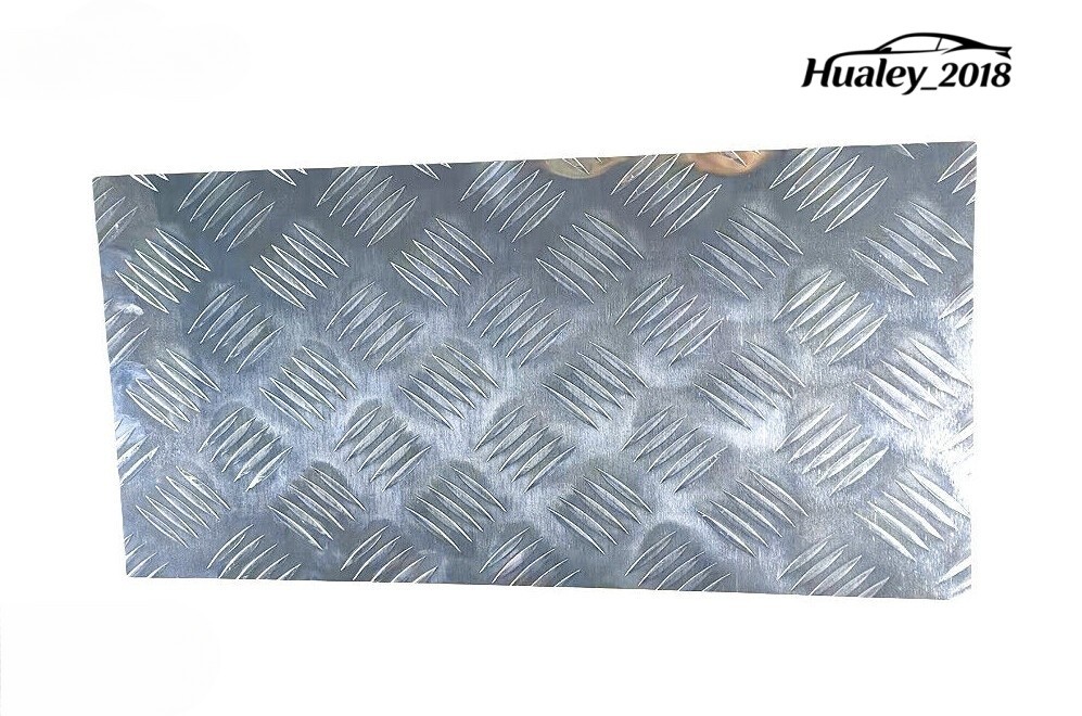 254x508mm 5 Bar Tread Silver Aluminum Sheet Heavy Duty Metal Board