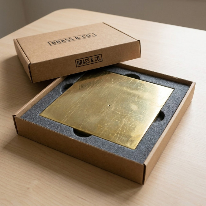 260 Brass Sheet H02 0.016″ x 24″ x 96″ Plate 1-Side PVC New Custom Metal Sheet