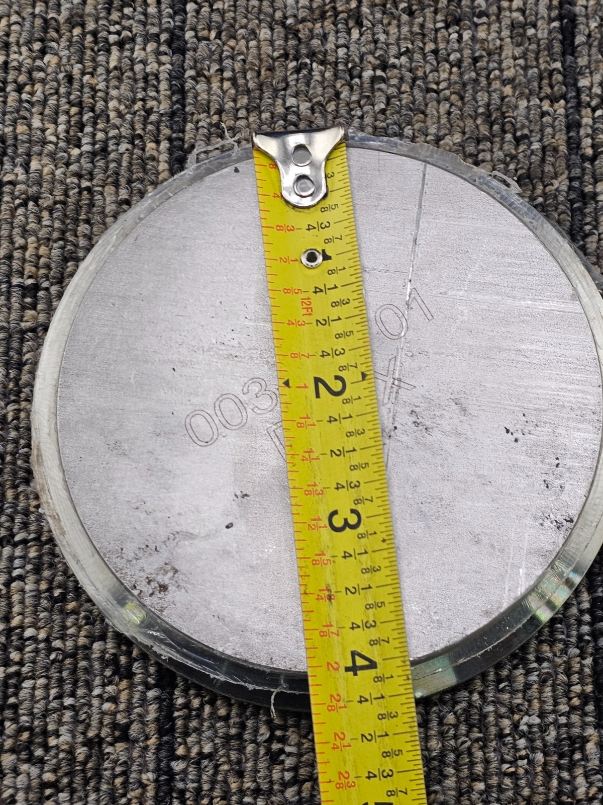 003-01701 Round Plate Disk High-Strength Blank Metal Alloy – 4inch x 1/2inch