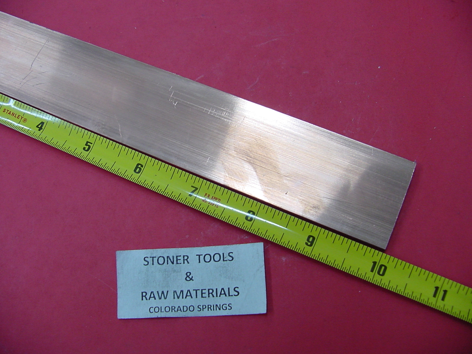 1/8″x 1-1/2″ C110 COPPER BAR 10″ long Solid Flat Mill Bus Bar Stock H02