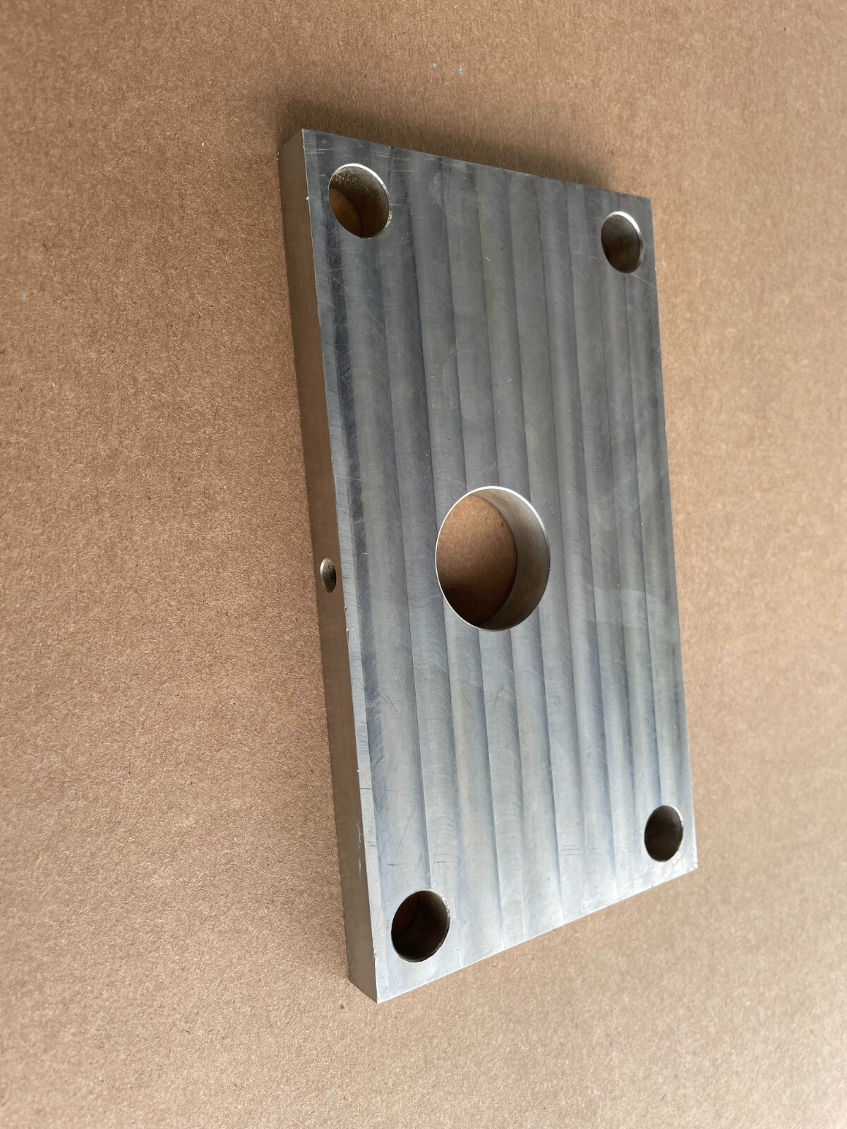 Rectangle Aluminum Block Plate Flat Plate Bar, 5 Holes, 7″ x 4″