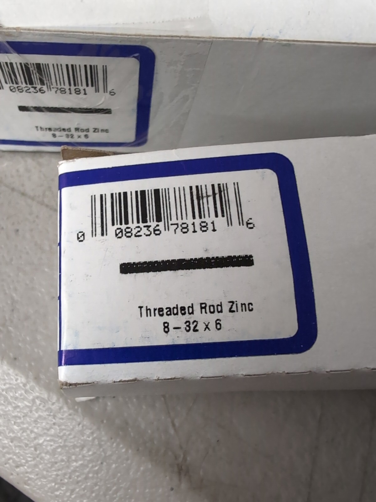Zinc Plated Steel NC Threaded Rod 8-32 x 6″ Inch Pack of 10