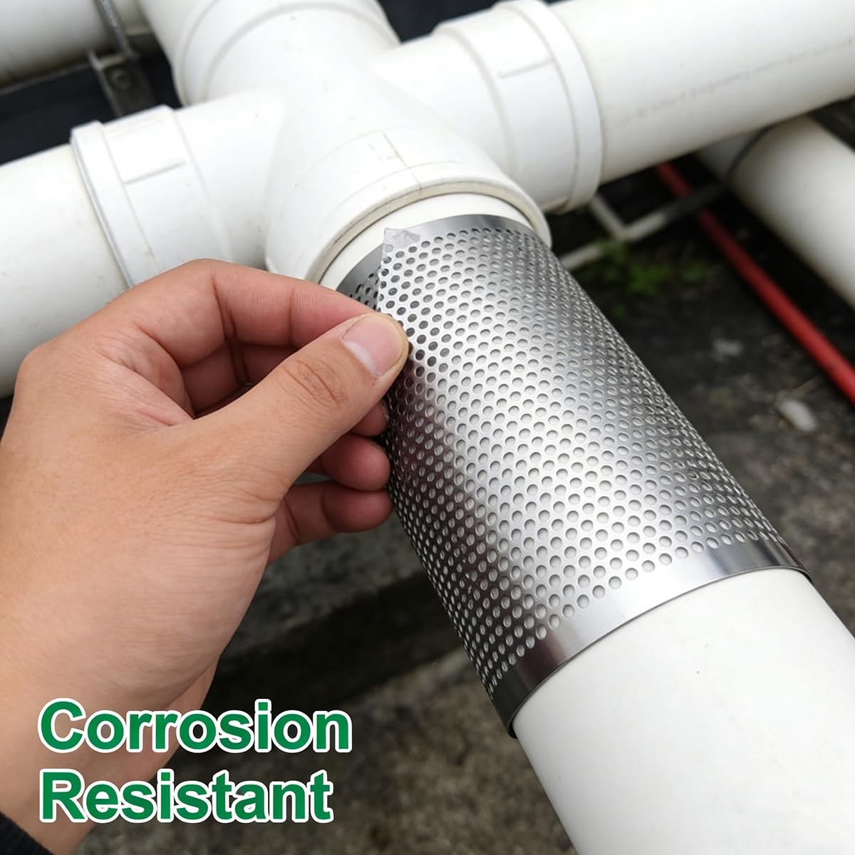 RZGZKLSH 304 Stainless Steel Perforated Metal Sheet, 9.5″ x 39.3″, silver