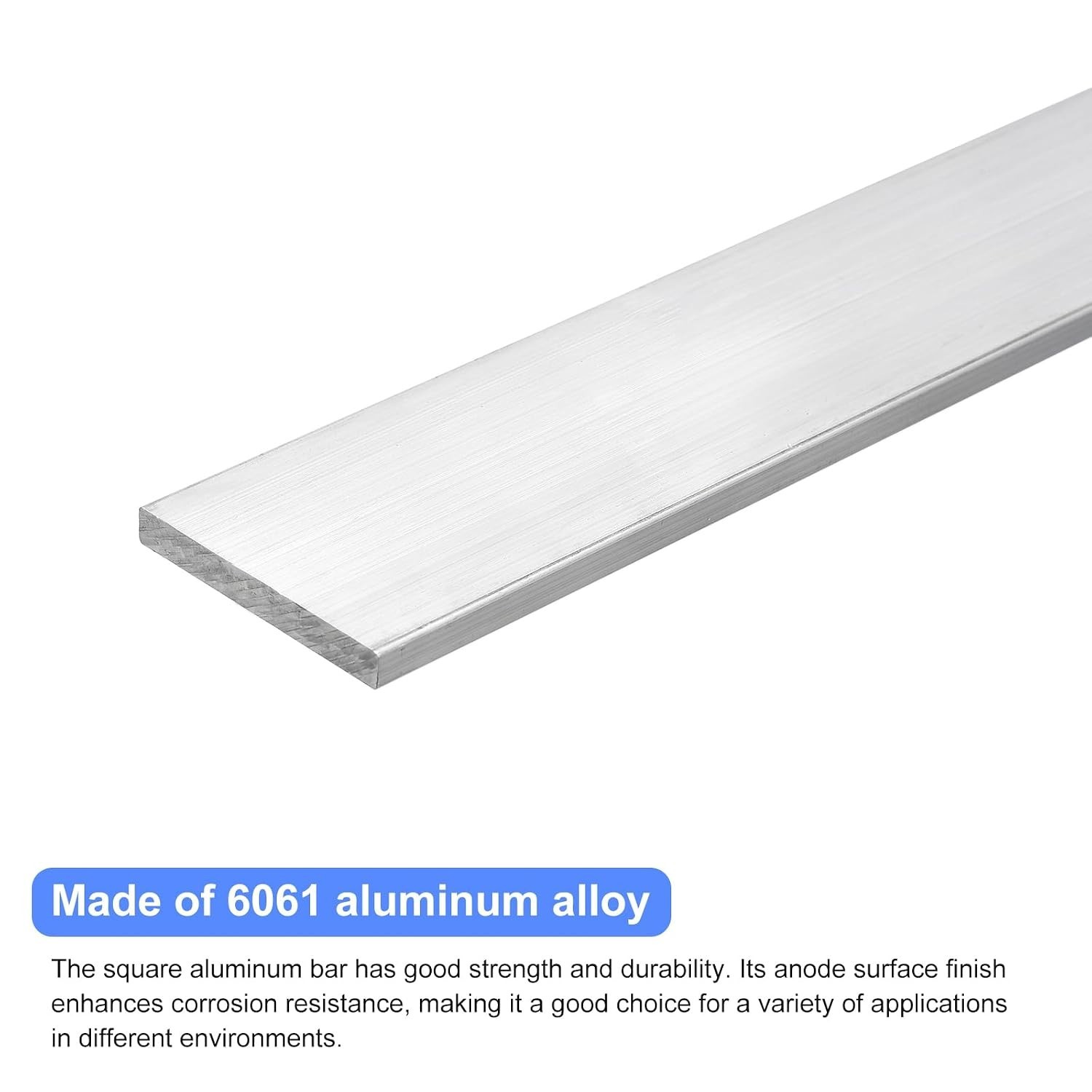 6061 Aluminum Flat Plate, 6 x 50 x 254mm – Ideal for Construction Needs