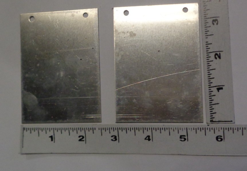 Aluminum Sheet 2 Small Blank Cover/ ID Plates 2.5 X 3.5″ .040 Thick Flat Stock