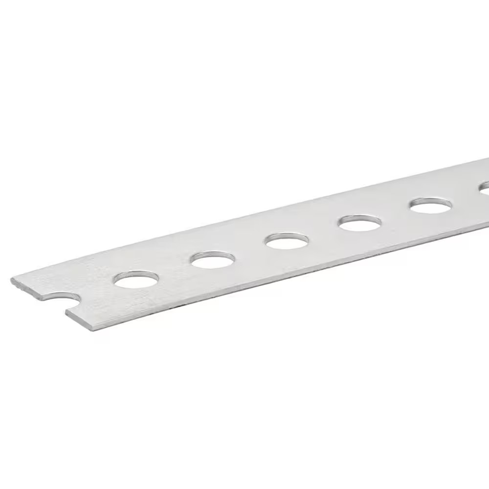 1-3/8 In. X 3 Ft. – 14 Gauge Thick Zinc Plated Perforated Steel Flat Bar
