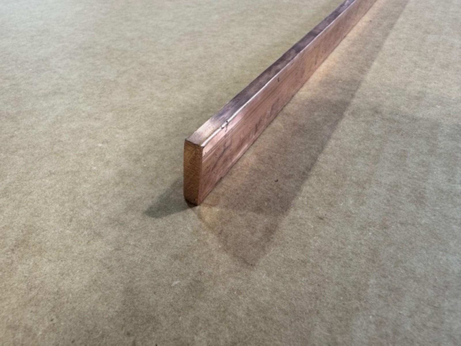1/4″ x 1″ Copper 110 Flat Bar x 24 Inches Long