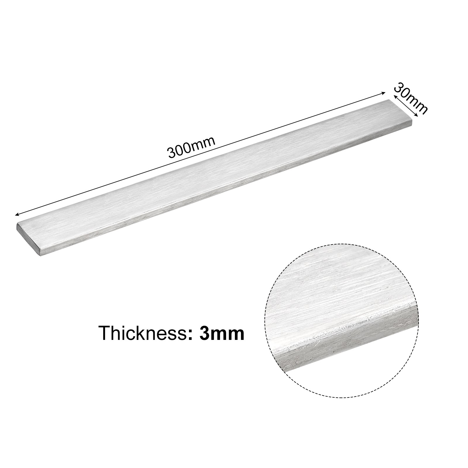 316L Stainless Steel Flat Bar, 1/8″ Thick 1 3/16″” Width 12″ Length