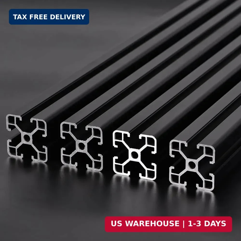 4PCS T Slot 4040 Aluminum Extrusion Profile 19.7”,European Standard Anodized Li