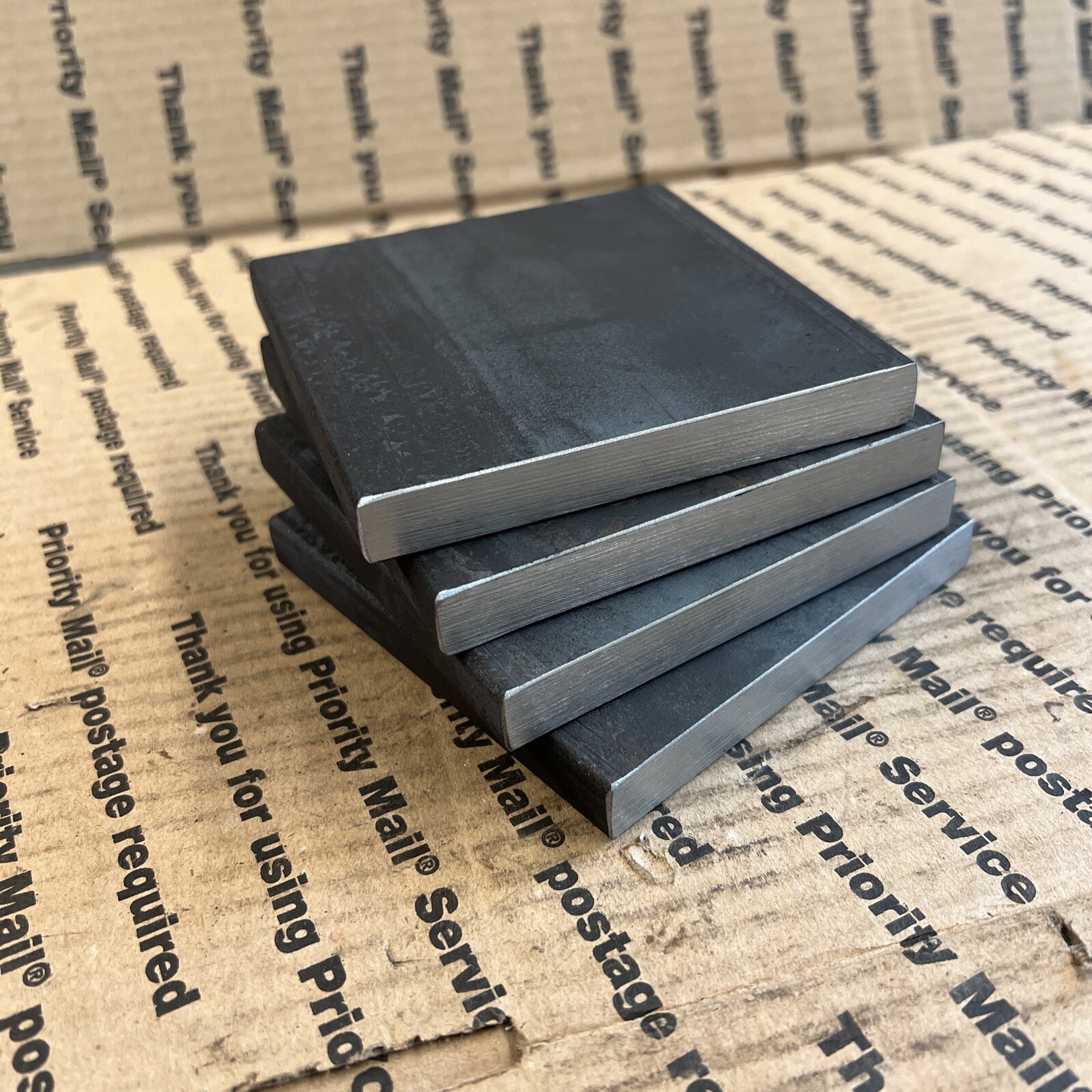 1/2″ FLAT STEEL 4″ x 4″ FLAT BAR A36 4 PIECES PRIME STOCK WELDING