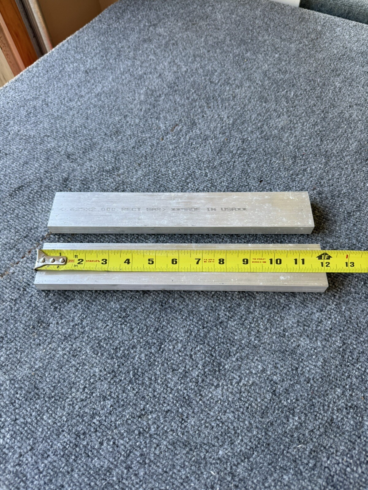 2 Pieces 5/8″ X 2″ ALUMINUM 6061 FLAT BAR 12” T651 Solid Extruded Mill Stock