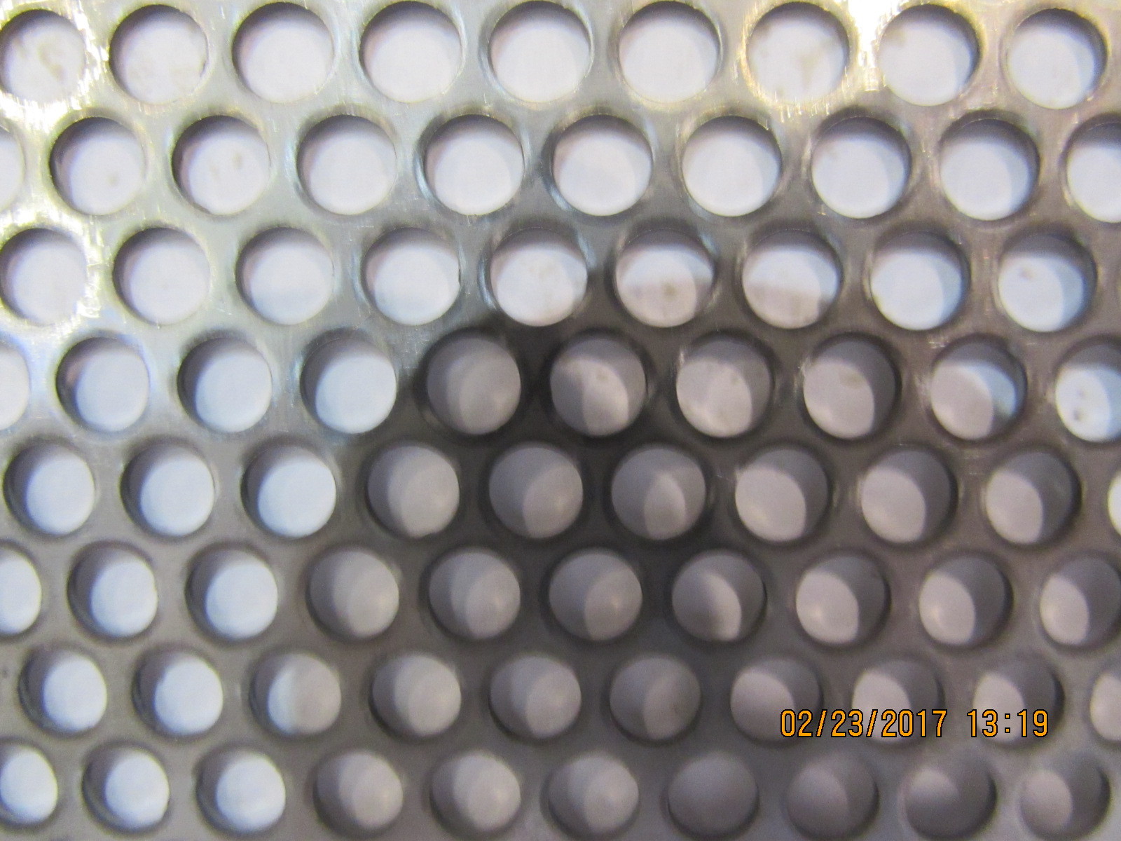 ==3/16″ HOLES–20 GA. STAINLESS STEEL PERFORATED SHEET –4-5/8″ X 11-3/4″ ===