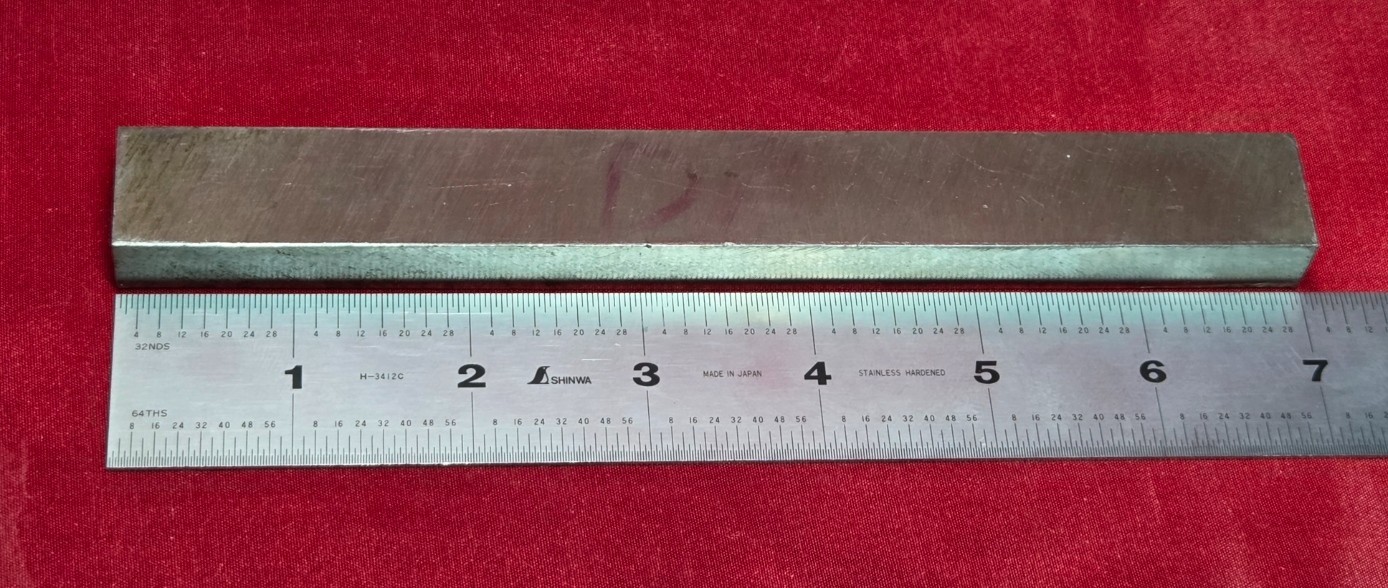 D2 Tool Steel Block Billet 7″ L x 0.820″ W x 0.490″ Thick, 12.3 Oz.