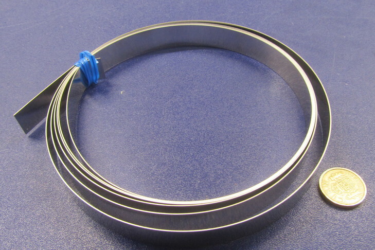 301 Stainless Steel Sheet Shim, .020″ (+/-.0010″) x 3/4″ Width x 10 Foot Length