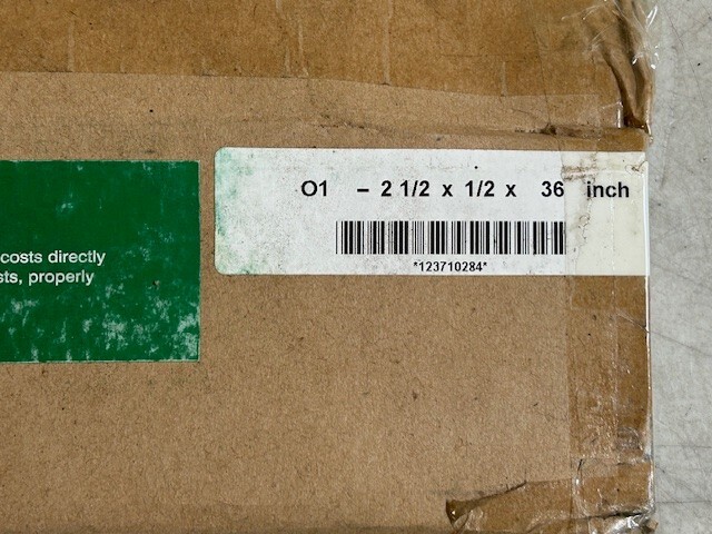 1/2 X 2-1/2 X 36″ 0-1 OIL HARDENING FLAT GROUND STOCK PRECISION MARSHALL