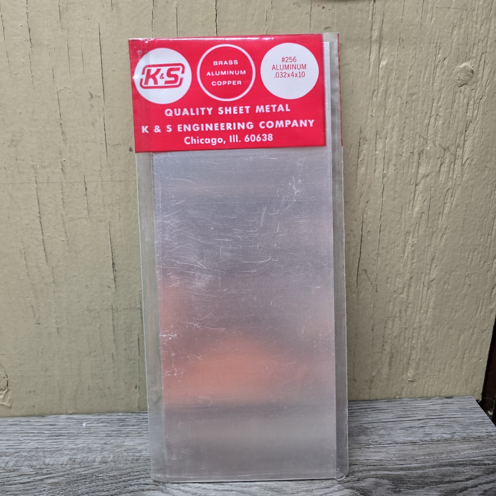 K&S 256 Aluminum Sheet .032 x 4 x 10 Hobby Metal Plate